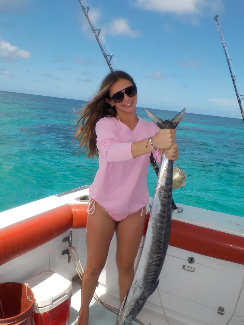 Bavaro waters, big Wahoo - that's what we call deep sea fishing success