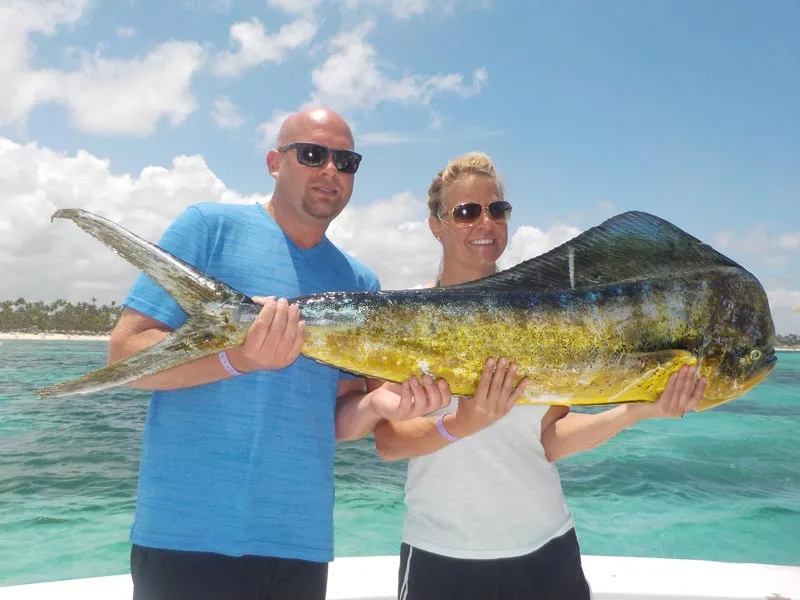 Deep sea fishing fun - Mahi Mahi caught off Punta Cana coast with our charters