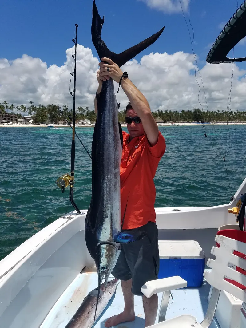 That feeling when your first catch is a Blue Marlin - deep sea fishing dreams in Punta Cana